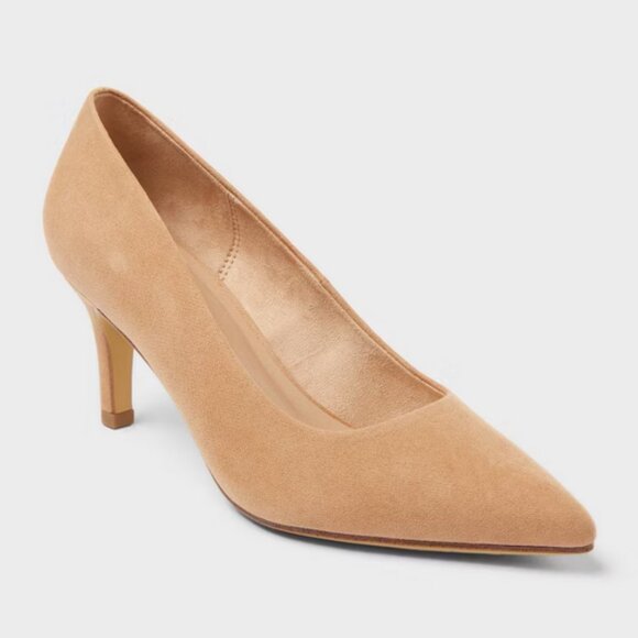 a new day Shoes - Women's Cindy Mid High Heels Pump with Memory Foam Insole - A New Day™ Tan 9W